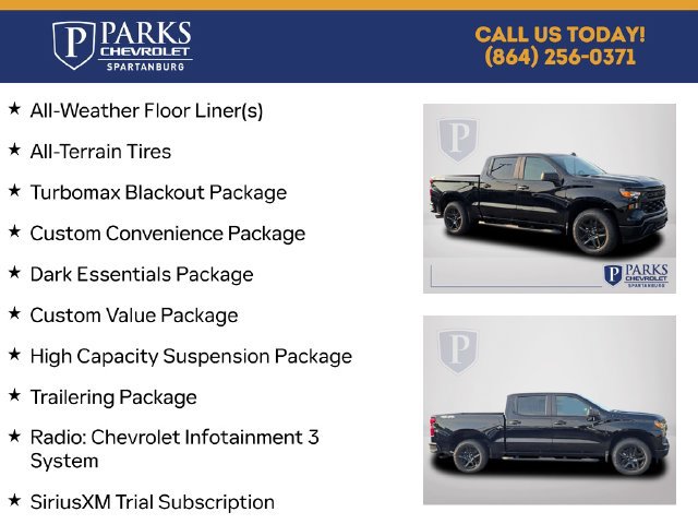 New 2026 Chevrolet Silverado 1500 Custom w/ Turbomax Blackout Package AWD/4WD image 4