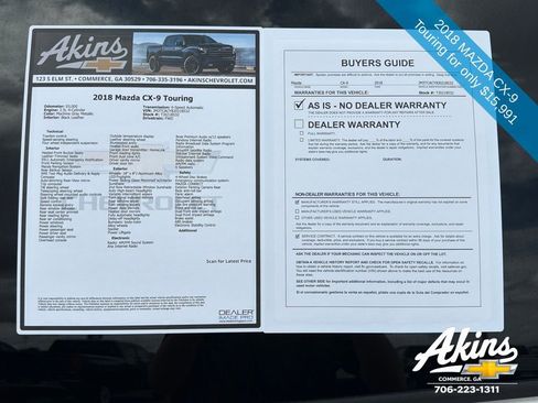 Used 2018 MAZDA CX-9 Touring w/ Touring Premium Package FWD image 11