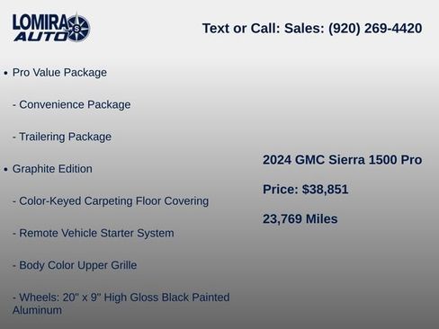 Used 2024 GMC Sierra 1500 Pro w/ Graphite Edition AWD/4WD image 8