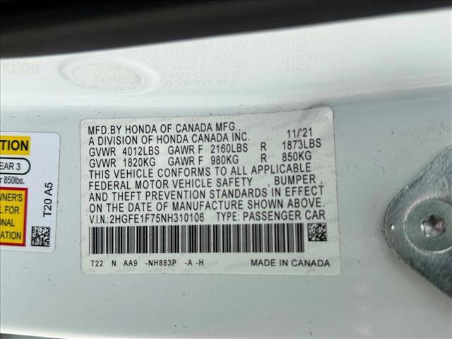 Used 2022 Honda Civic EX image 24