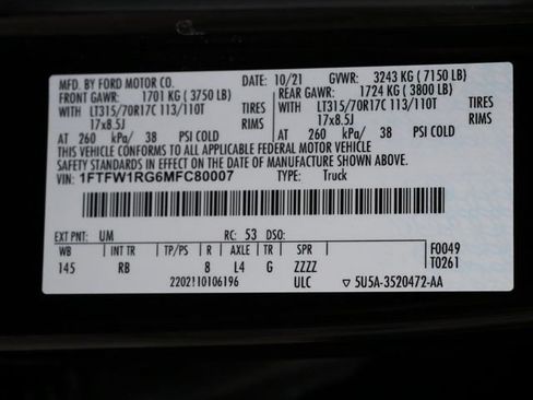 Used 2021 Ford F150 Raptor w/ Equipment Group 801A High AWD/4WD image 32