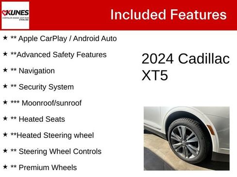 Used 2024 Cadillac XT5 Premium Luxury w/ LPO, Floor Liner Package AWD/4WD image 4