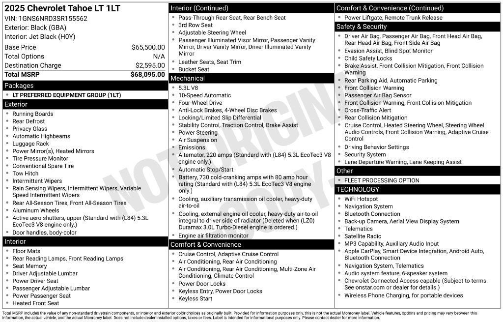 Used 2025 Chevrolet Tahoe LT AWD/4WD image 9