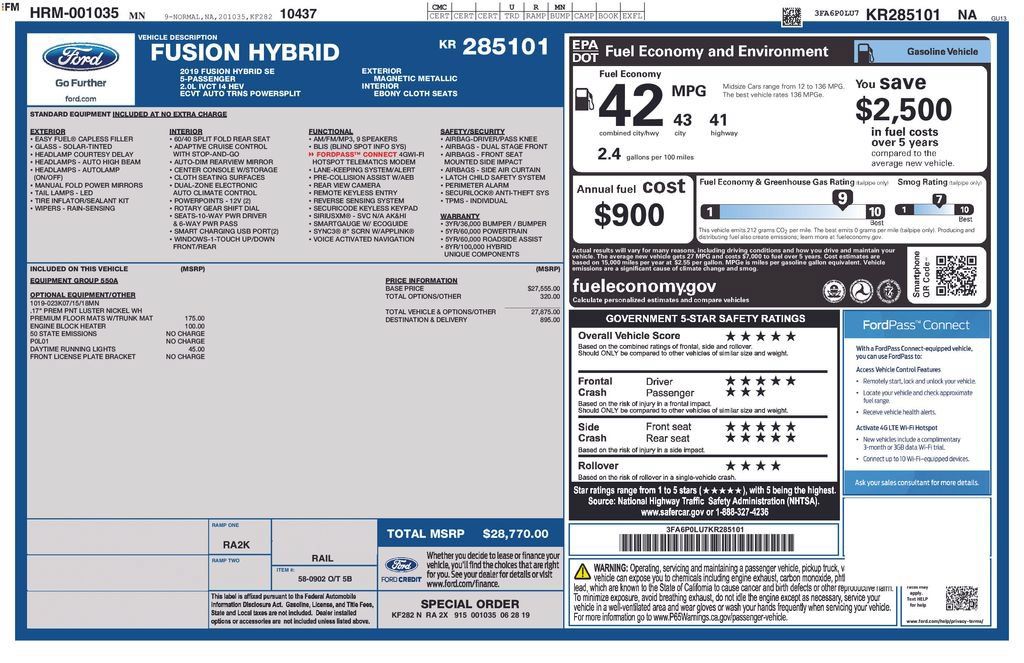 Used 2019 Ford Fusion SE FWD image 22