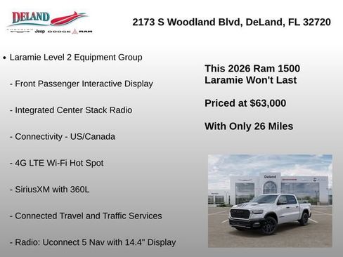 New 2026 RAM 1500 Laramie AWD/4WD image 12