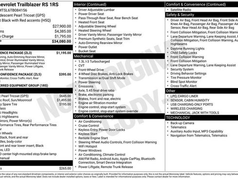 Used 2026 Chevrolet TrailBlazer RS w/ Convenience Package FWD image 38