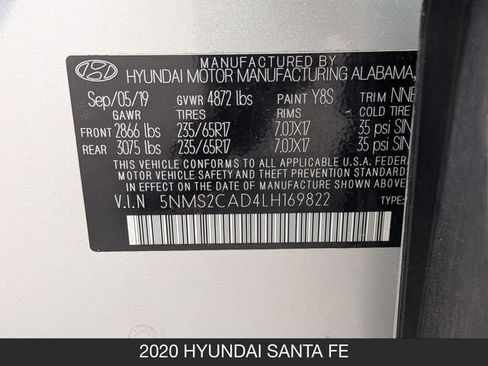Used 2020 Hyundai Santa Fe SE AWD/4WD image 29
