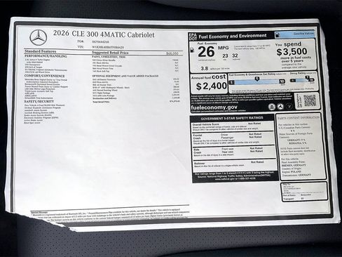 New 2026 Mercedes-Benz CLE 300 4MATIC Cabriolet image 19