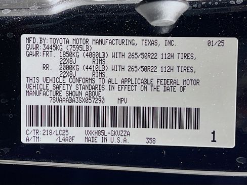 Certified 2025 Toyota Sequoia Capstone w/ TRD Performance Package (TMS) AWD/4WD image 31