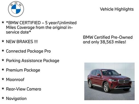 Certified 2023 BMW X3 xDrive30i w/ Premium Package AWD/4WD image 11