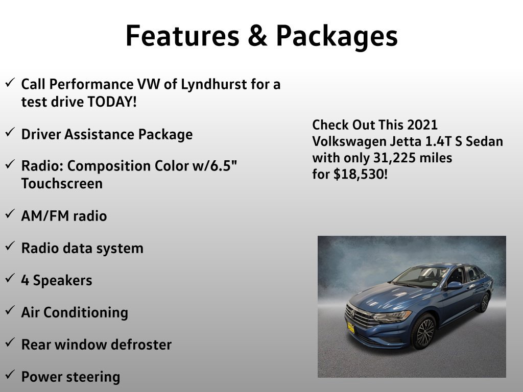Used 2021 Volkswagen Jetta S w/ Driver Assistance Package FWD image 4