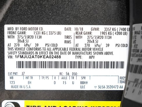 Used 2019 Ford Expedition Limited w/ Cargo Package image 75