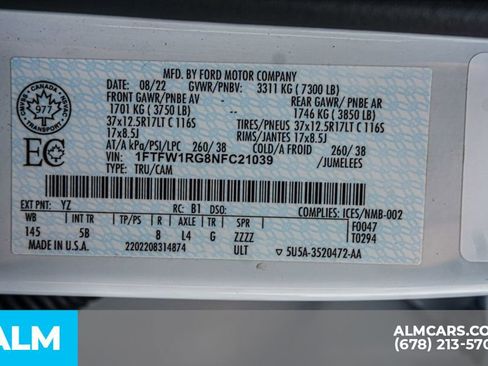 Used 2022 Ford F150 Raptor w/ Raptor 37 Performance Package image 62