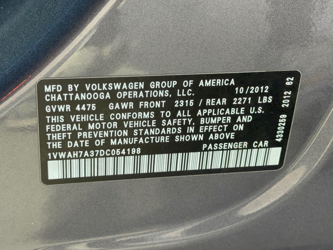 Used 2013 Volkswagen Passat 2.5 S FWD image 32