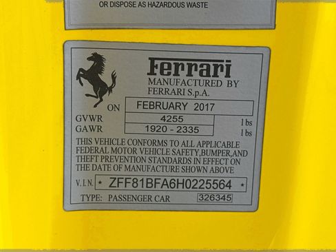 Certified 2017 Ferrari F12tdf RWD image 27