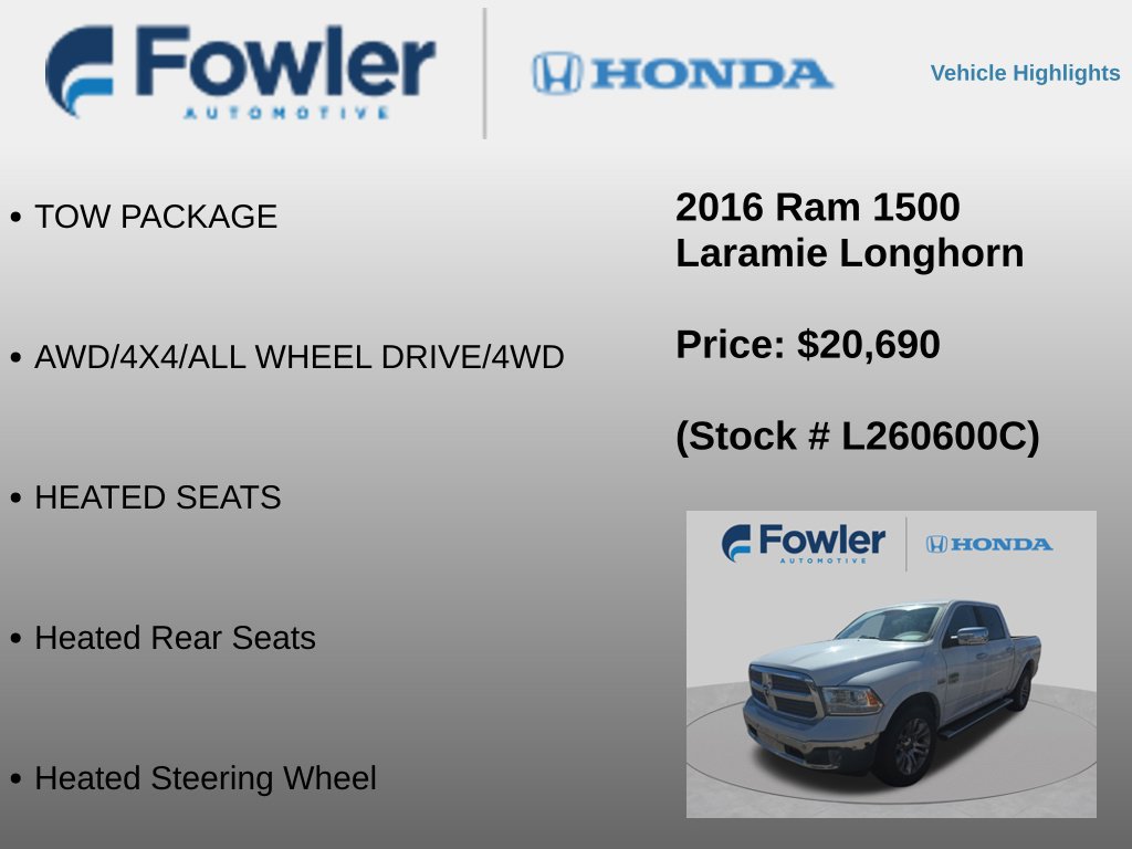 Used 2016 RAM 1500 Laramie Longhorn w/ Convenience Group AWD/4WD image 13