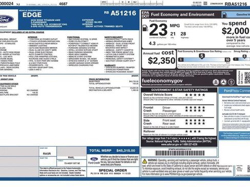 Used 2024 Ford Edge Titanium AWD/4WD image 2