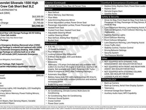Used 2022 Chevrolet Silverado 1500 High Country AWD/4WD image 20