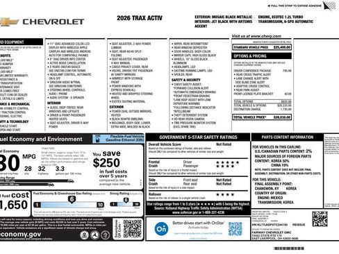 New 2026 Chevrolet Trax ACTIV w/ Driver Confidence Package FWD image 4