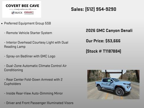 New 2026 GMC Canyon Denali AWD/4WD image 12