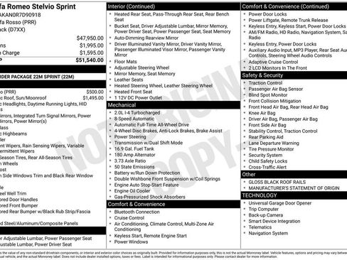 Used 2024 Alfa Romeo Stelvio Sprint AWD/4WD image 3