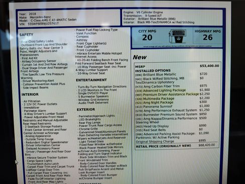 Used 2018 Mercedes-Benz C 43 AMG 4MATIC Sedan image 33