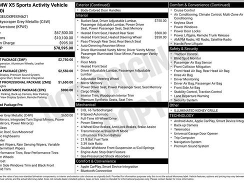 Certified 2024 BMW X5 xDrive40i w/ M Sport Package AWD/4WD image 6