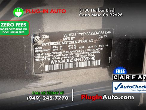 Used 2015 BMW 335i Sedan RWD image 8