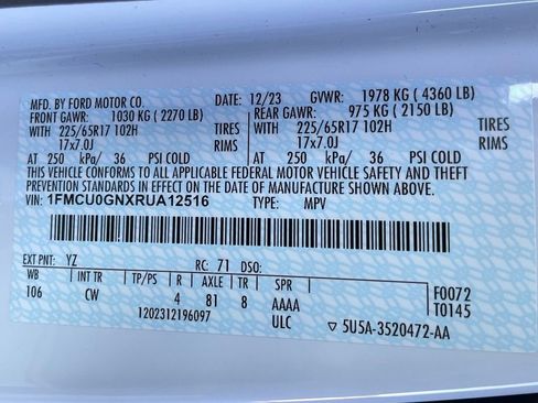 Used 2024 Ford Escape Active w/ Tech Pack #2 image 55