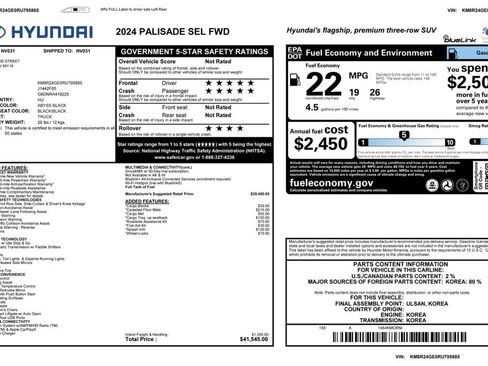 Used 2024 Hyundai Palisade SEL FWD image 2