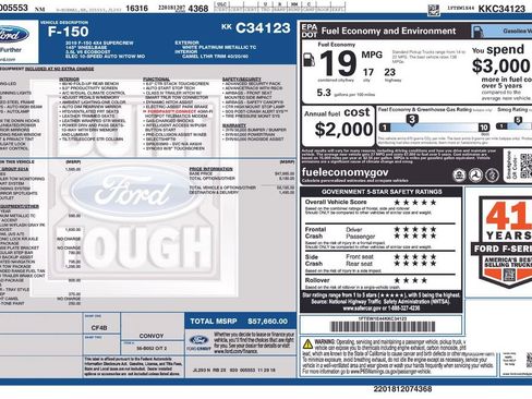 Certified 2019 Ford F150 Lariat w/ Equipment Group 501A Mid image 6