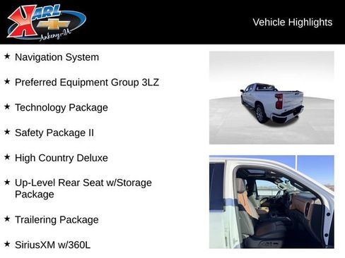 Certified 2021 Chevrolet Silverado 1500 High Country w/ Technology Package image 2