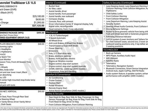 Used 2025 Chevrolet TrailBlazer LS w/ LS Convenience Package AWD/4WD image 6