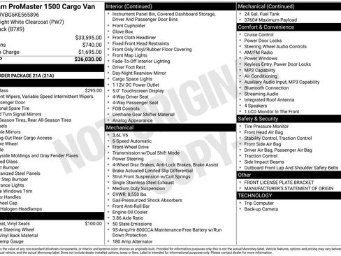 Used 2019 RAM ProMaster 1500 image 28