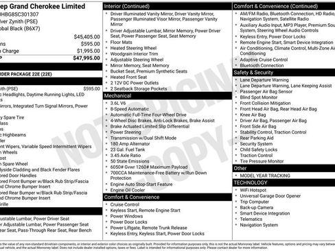 New 2025 Jeep Grand Cherokee Limited AWD/4WD image 33