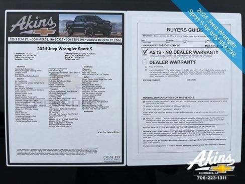 Used 2024 Jeep Wrangler Unlimited Sport AWD/4WD image 13