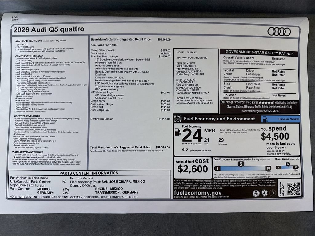 Used 2026 Audi Q5 Premium Plus w/ Premium Plus AWD/4WD image 9