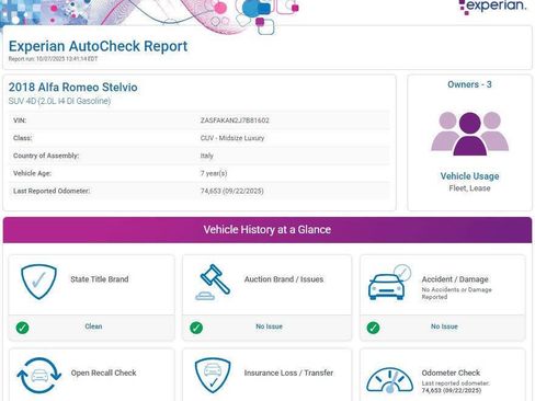 Used 2018 Alfa Romeo Stelvio Base AWD 4dr Crossover image 14