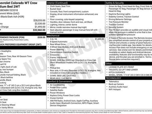 Used 2022 Chevrolet Colorado W/T w/ WT Convenience Package image 11