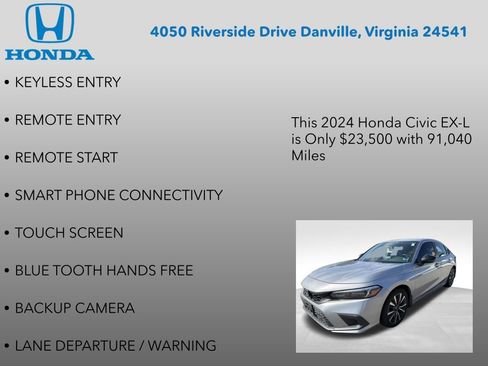 Used 2024 Honda Civic EX-L image 7