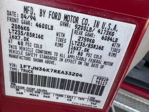 Used 1994 Ford F350 4x4 Crew Cab image 9