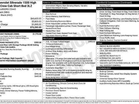 Used 2023 Chevrolet Silverado 1500 High Country w/ Technology Package AWD/4WD image 33