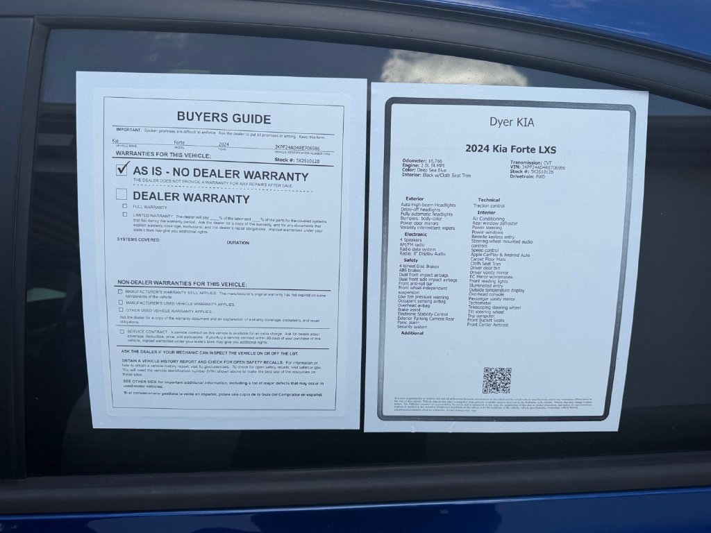 Certified 2024 Kia Forte LXS FWD image 24