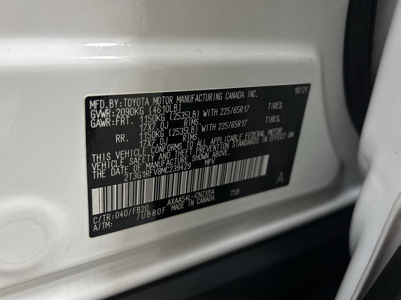 Certified 2021 Toyota RAV4 LE AWD/4WD image 11