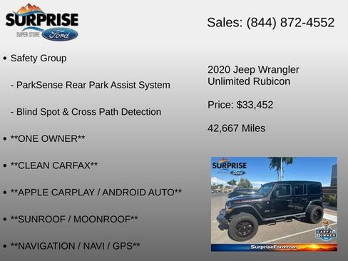 Used 2020 Jeep Wrangler Unlimited Rubicon AWD/4WD image 26