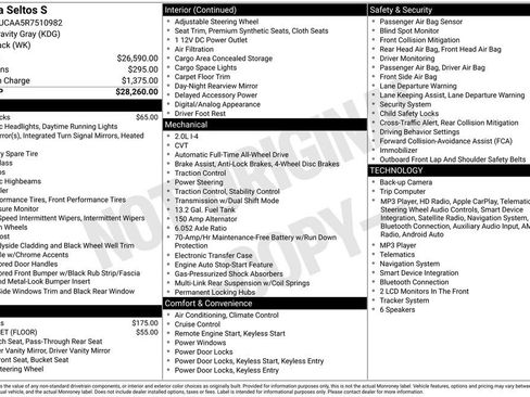 Certified 2024 Kia Seltos S AWD/4WD image 14