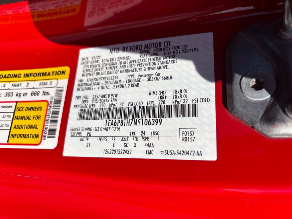 Used 2022 Ford Mustang Coupe w/ Equipment Group 101A RWD image 14