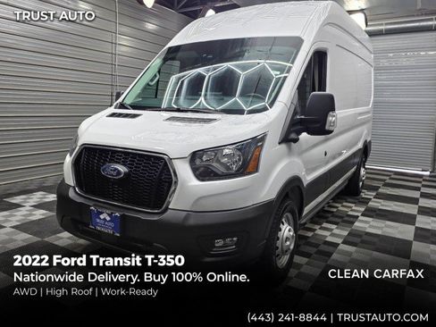 Used 2022 Ford Transit 350 148 High Roof AWD image 1