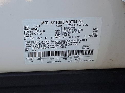 Certified 2022 Ford Explorer XLT w/ Equipment Group 202A AWD/4WD image 37