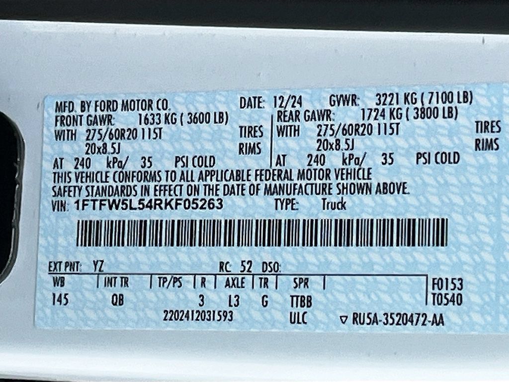 Used 2024 Ford F150 Lariat w/ FX4 Off-Road Package AWD/4WD image 33